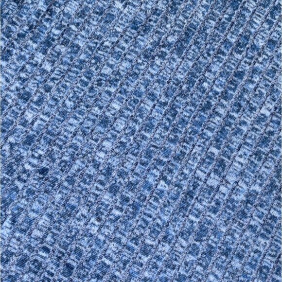 NY Collection Womens Ribbed Long Sleeve Blouse-Blue-Size L-NWT - Picture 5 of 6